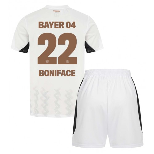 Fotbalové Dres Bayer Leverkusen Victor Boniface #22 Dětské Venkovní 2024-25 Krátký Rukáv (+ trenýrky)